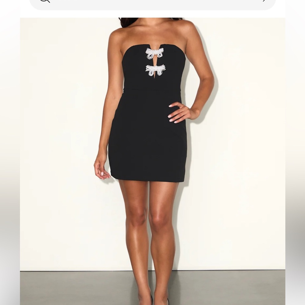 Lulus Elegant Black Strapless Dress